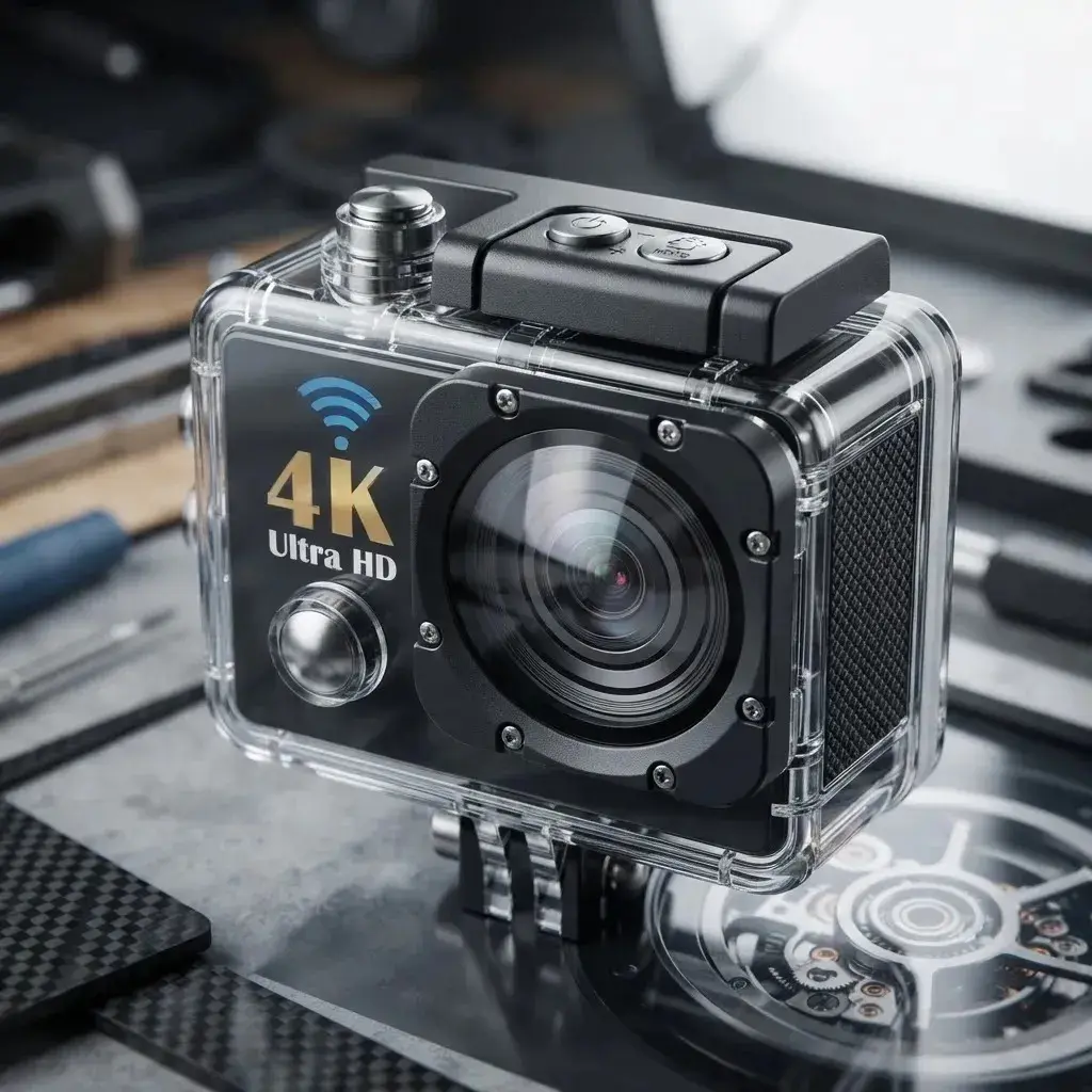 Câmera Filmadora Esportiva Action Go Sport 4k Ultra Hd Wi-fi Cor Black