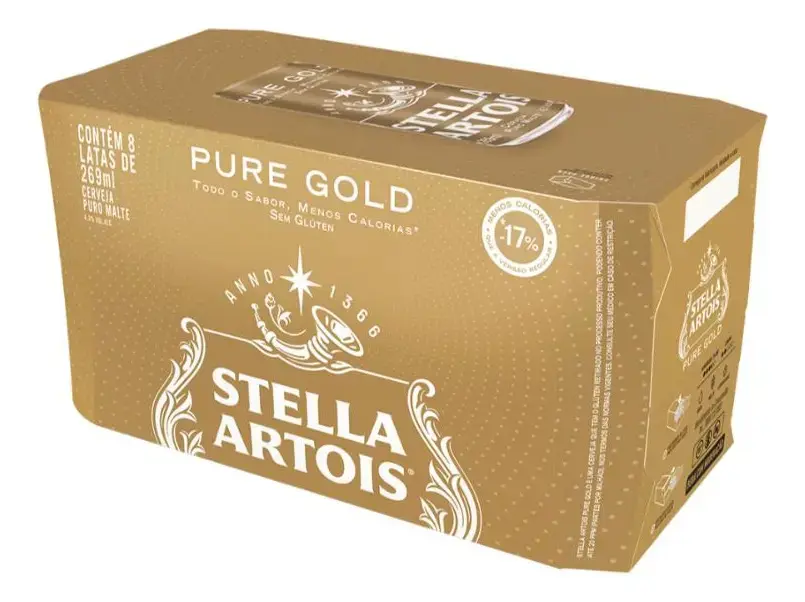 Pack Stella Artois Pure Gold 8 Latas de 269ml