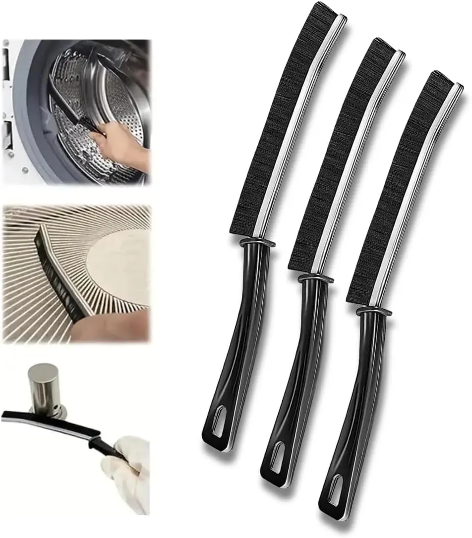 Kit 3 Escovas Multiuso para Cantos Mortos, Limpeza de Fendas Profundas, Trilhos, Chuveiro, Janela, Teclado, Rejunte, Carro, Ar Condicionado - Vende Mais