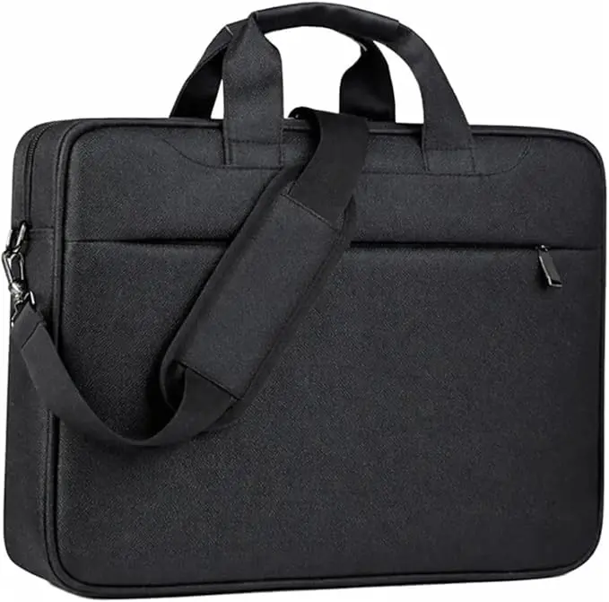 Pasta para Notebook até 15,6'' Impermeável com Bolso Frontal | Bolsa Executiva Unissex Com Alça de Mão e Ombro | Ideal Para Trabalho, Faculdade e Viagem - 1
