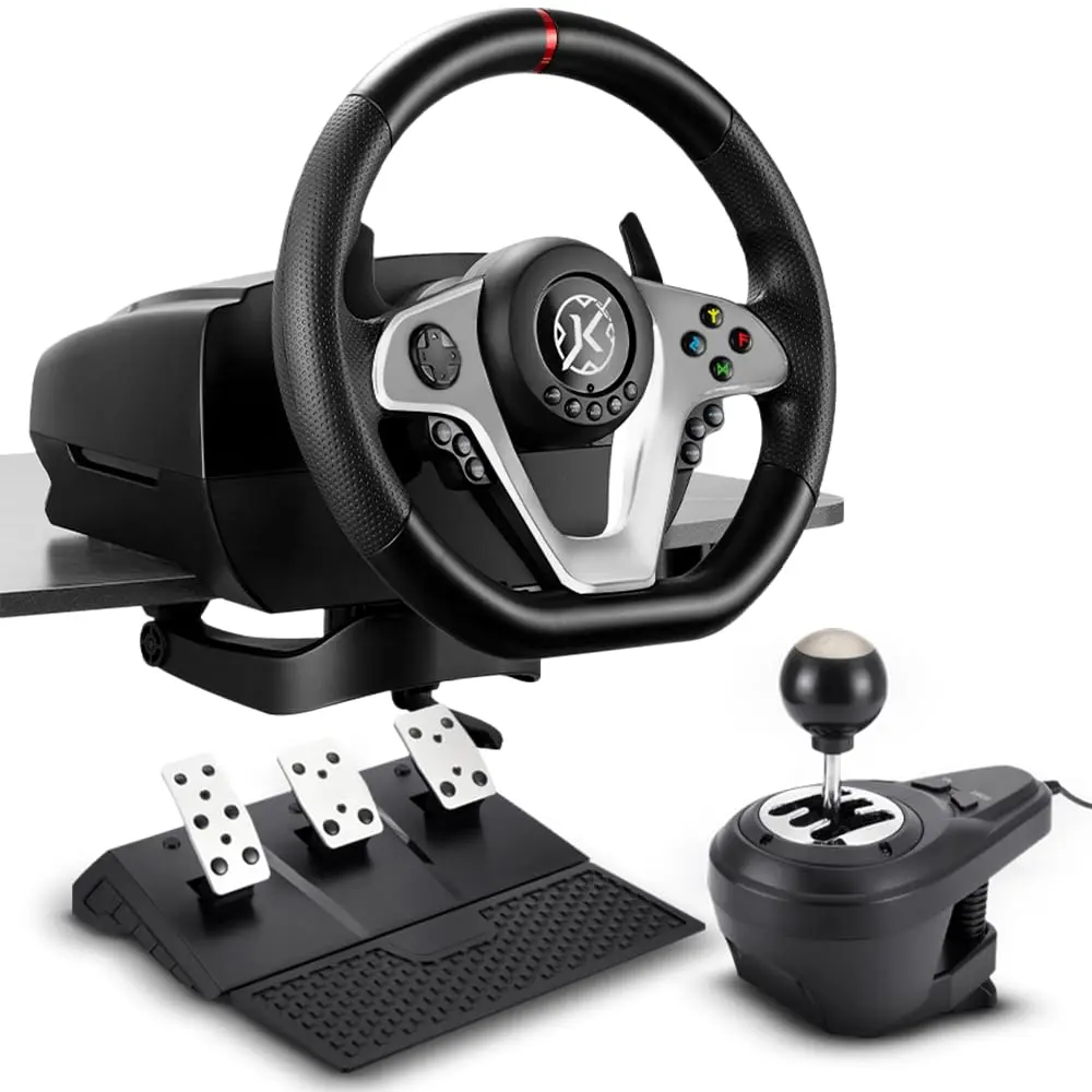 Kalkan Kit Simulador de Corrida G500 ProRacing Volante Pedais e Câmbio USB Force Feedback 3.2Nm 900° Compatível c/ PC, Xbox, PS4 - KLK00032