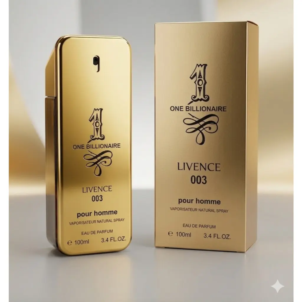 Perfume Masculino One Biliionare Luxo Gold Livence 003 100ml Fixação Forte - 1