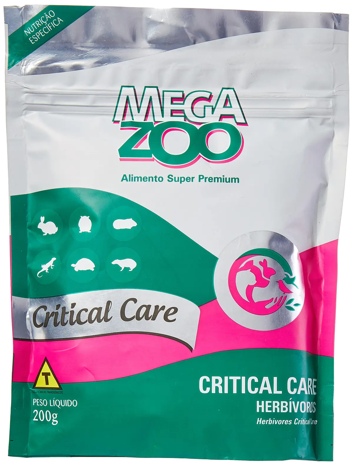 RAÇÃO MEGAZOO CRITICAL CARE HERBIVOROS 200G