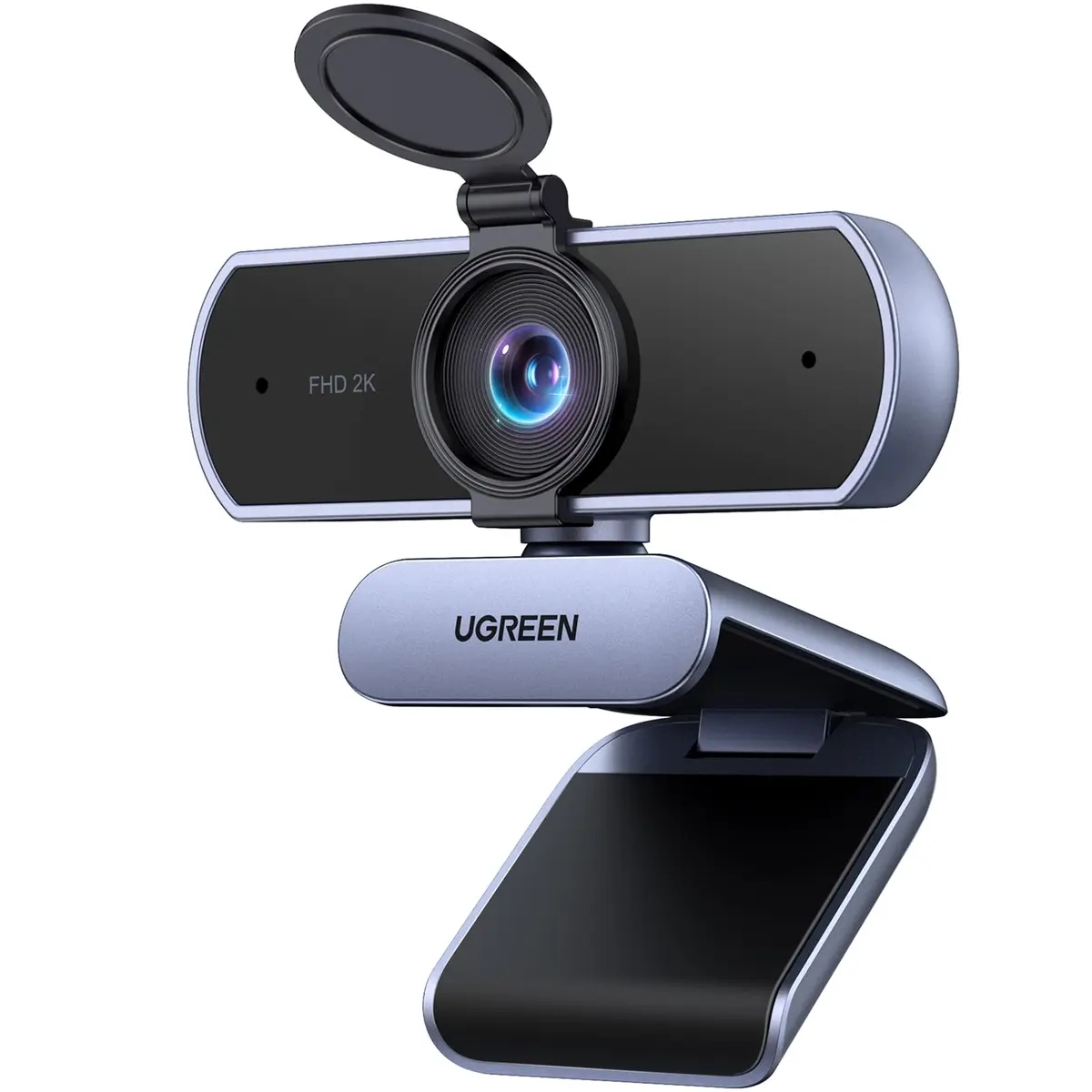 UGREEN Webcam 2K 30Hz QHD para PC Com Microfone Antirruído | Webcam USB Plug & Play, Capa de Privacidade, FOV 80°para Streaming, Conferência, Videochamada, Zoom, Skype, Teams, FaceTime