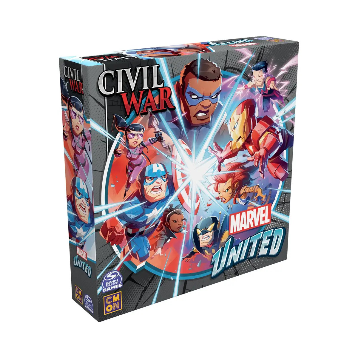 asmodee, Marvel United: Civil War (Expansão), Jogo de Tabuleiro, 1 a 4 jogadores, 40min