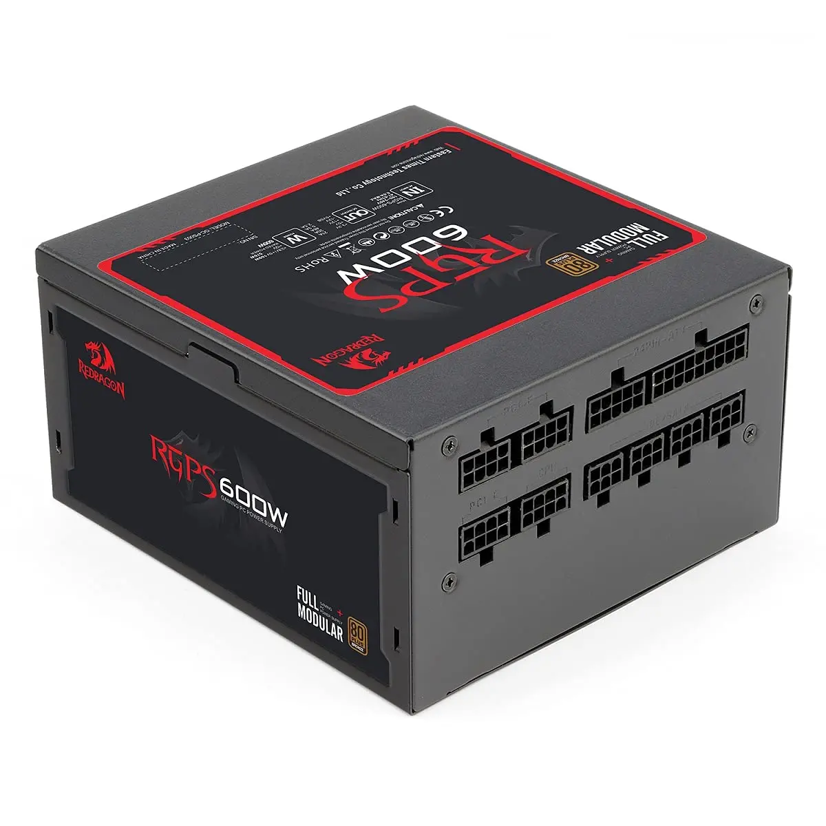 Fonte Gamer Redragon RGPS-600W 80 Plus Bronze Full Modular GC-PS003-1