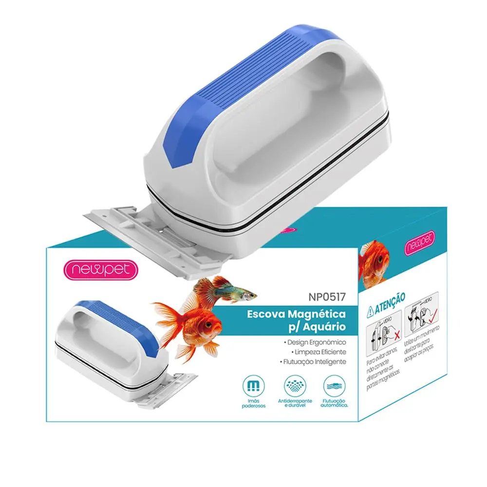 Escova de Limpeza Magnética Forte para Aquário, Escova de Limpeza com ímã para Algas em Vidro de Aquário, Escova de Limpeza Flutuante - 1