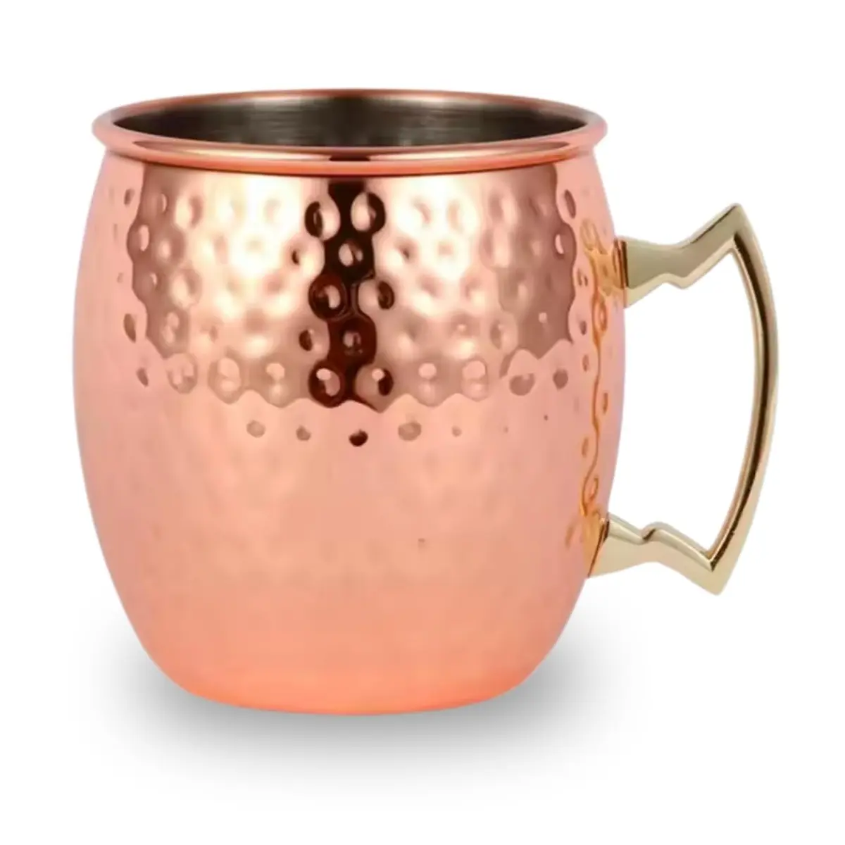 Caneca Aço Inoxidável Moscow Mule Alça Metálica Água Café Drinks 550ml | Inox Grande