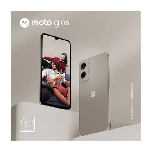 Smartphone Motorola Moto g06-256GB 12GB (4GB RAM + 8GB Ram Boost) e Camera 50MP com AI Bateria de 5200 mAh Tela 6.9" - Bege thumbnail 4
