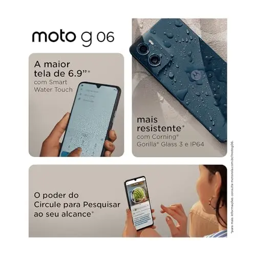Smartphone Motorola Moto g06-256GB 12GB (4GB RAM + 8GB Ram Boost) e Camera 50MP com AI Bateria de 5200 mAh Tela 6.9" - Bege thumbnail 5