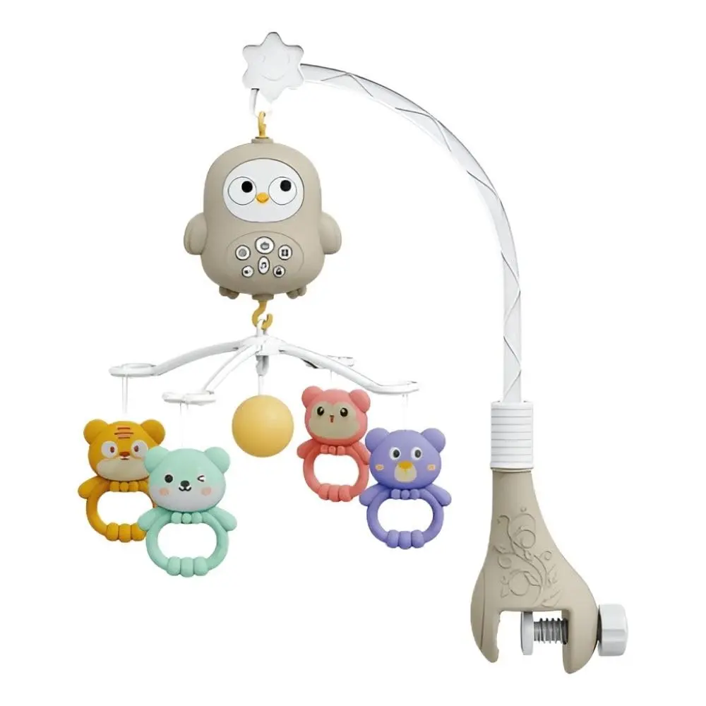 Mobile para Berço Carrinho Bebê Musical Giratório Multifuncional Controle Remoto Brinquedo Infantil (Cinza)