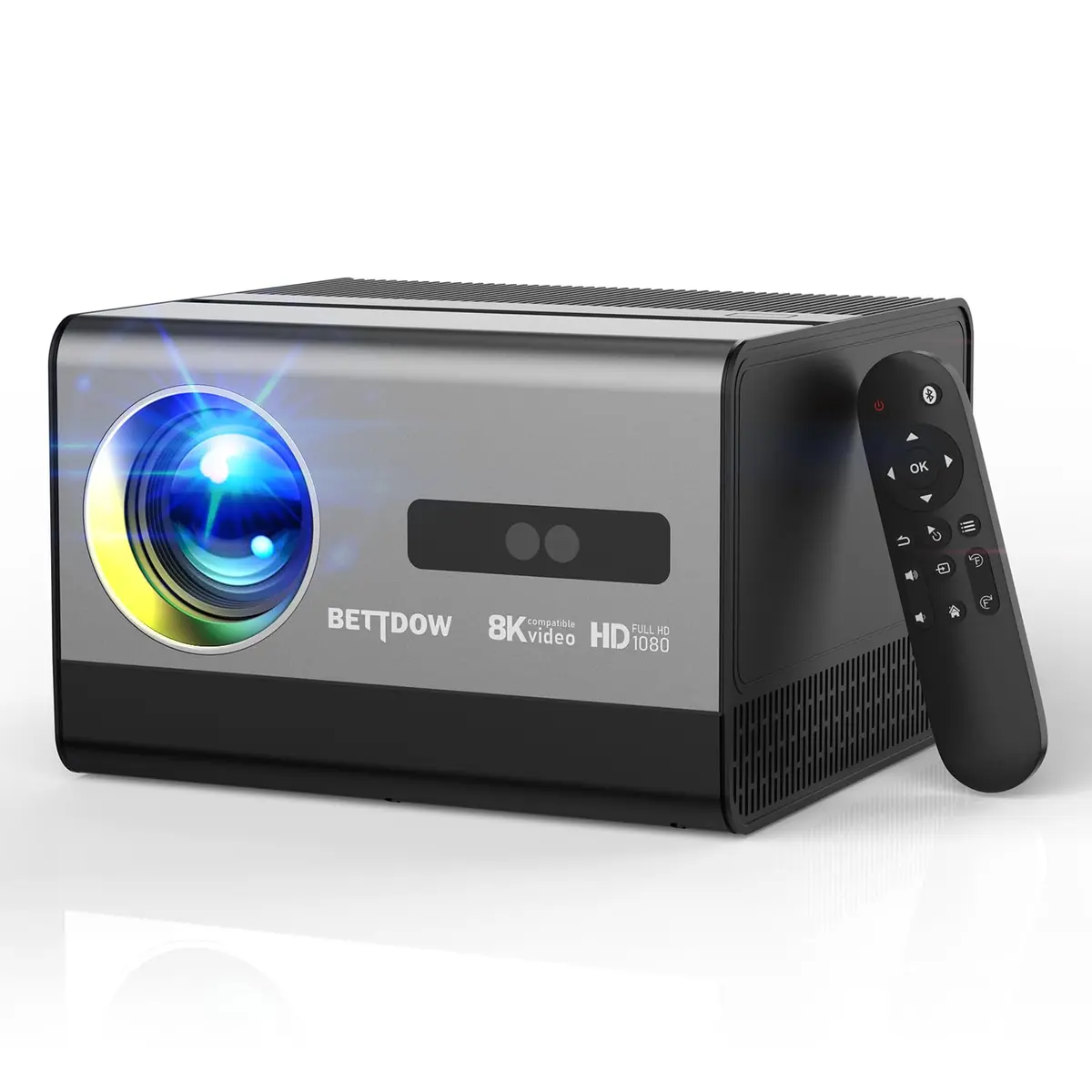 Bettdow Projetor 4k 8k 18000 Lumens Hd 1080p Compatível Completo De Android 12, Smart Projetores Retroprojetor Portatil 550 ANSI WiFi6 BT4,2, Auto Correção Trapezoidal, Foco Eletronico - 1