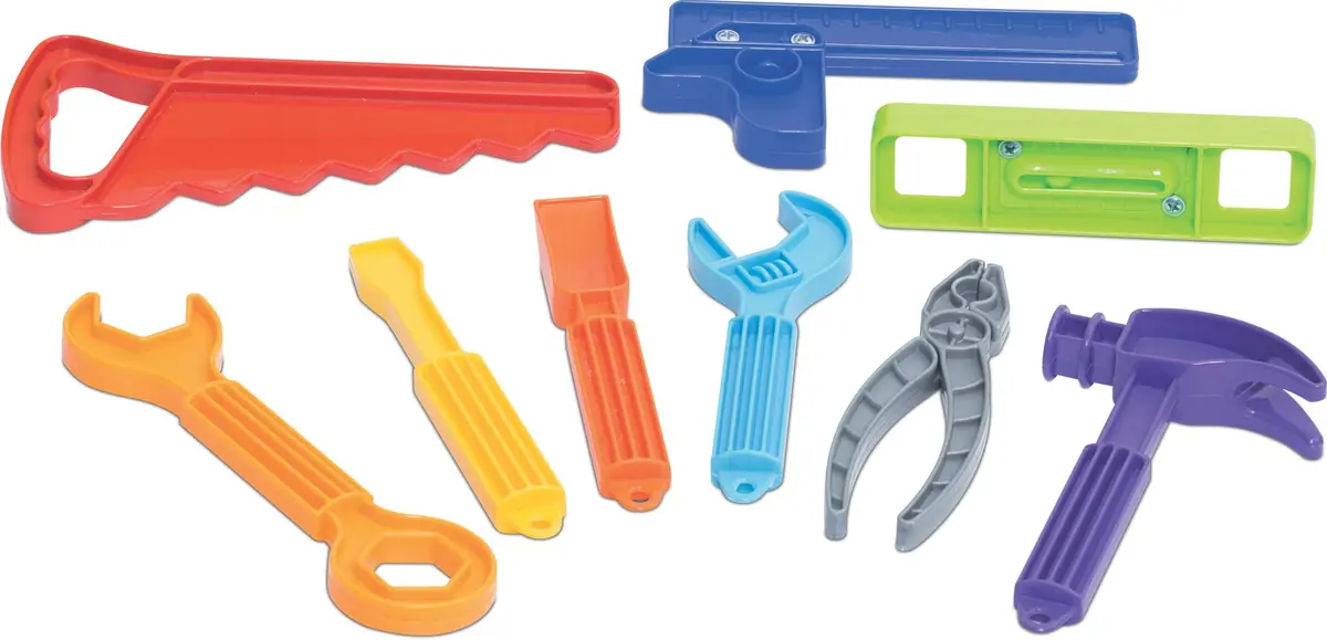 Brincando de Profissões Minhas Ferramentas Merco Toys | Leves e fáceis de manusear, este conjunto estimula a criatividade, a coordenação motora e o jogo de faz de conta - 1