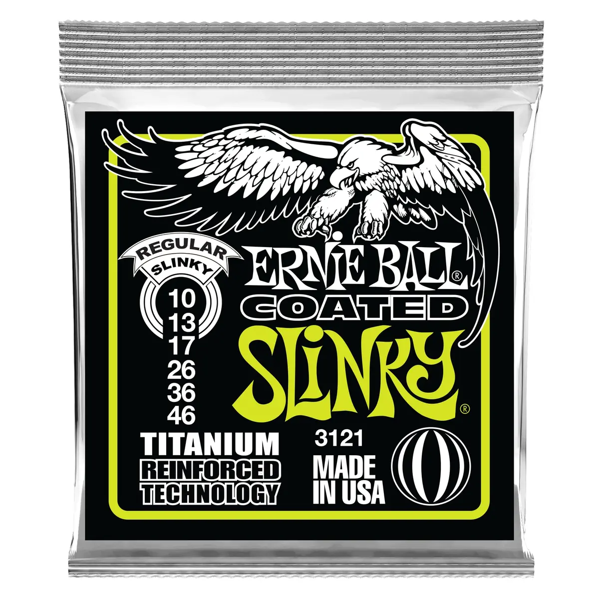 Ernie Ball Regular Slinky Coated Titanium RPS Electric Guitar Strings 10-46 Gauge - 1