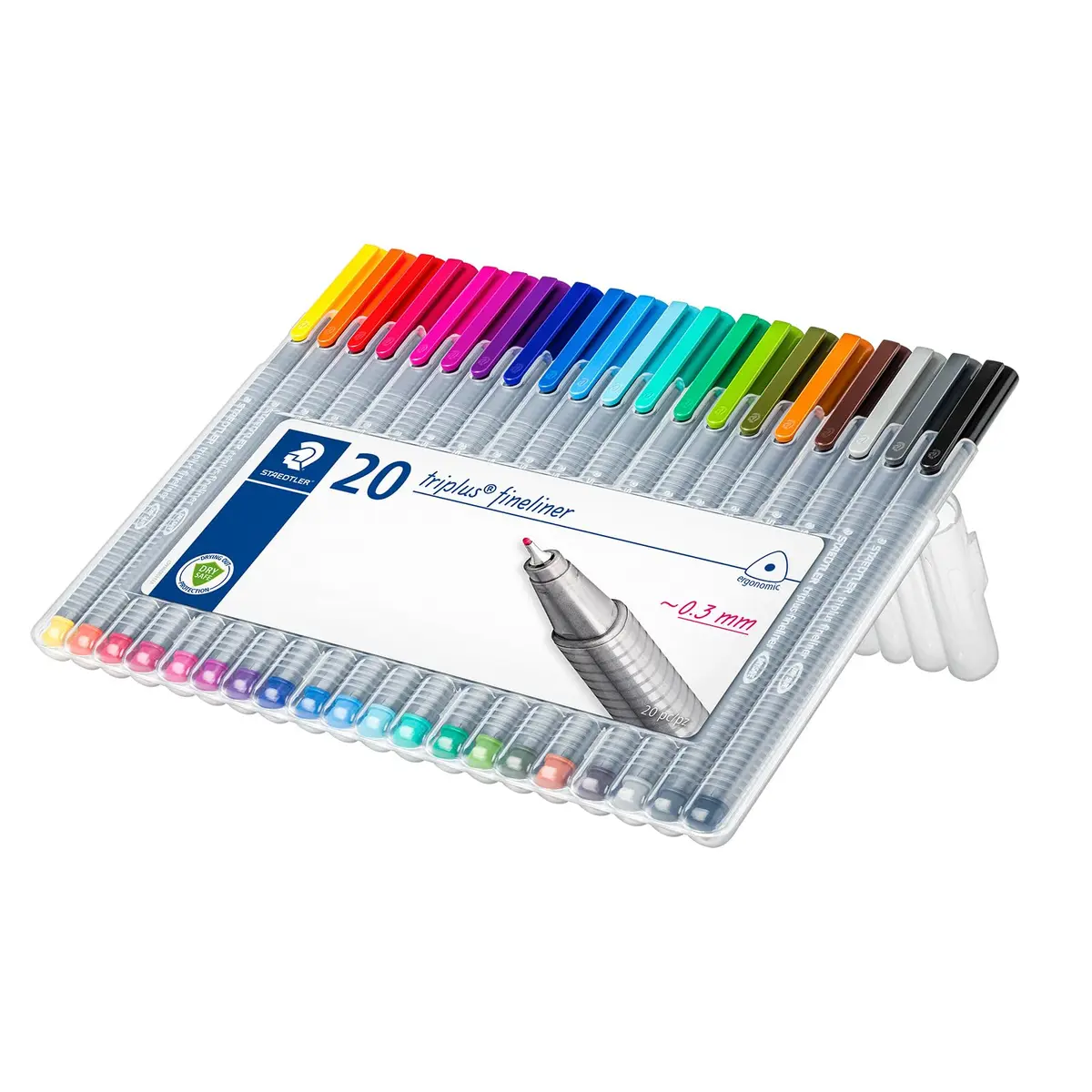 Caneta Triangular, Staedtler, Fineliner Triplus, 334 SB20 03, 0.3mm, 20 Cores - 1