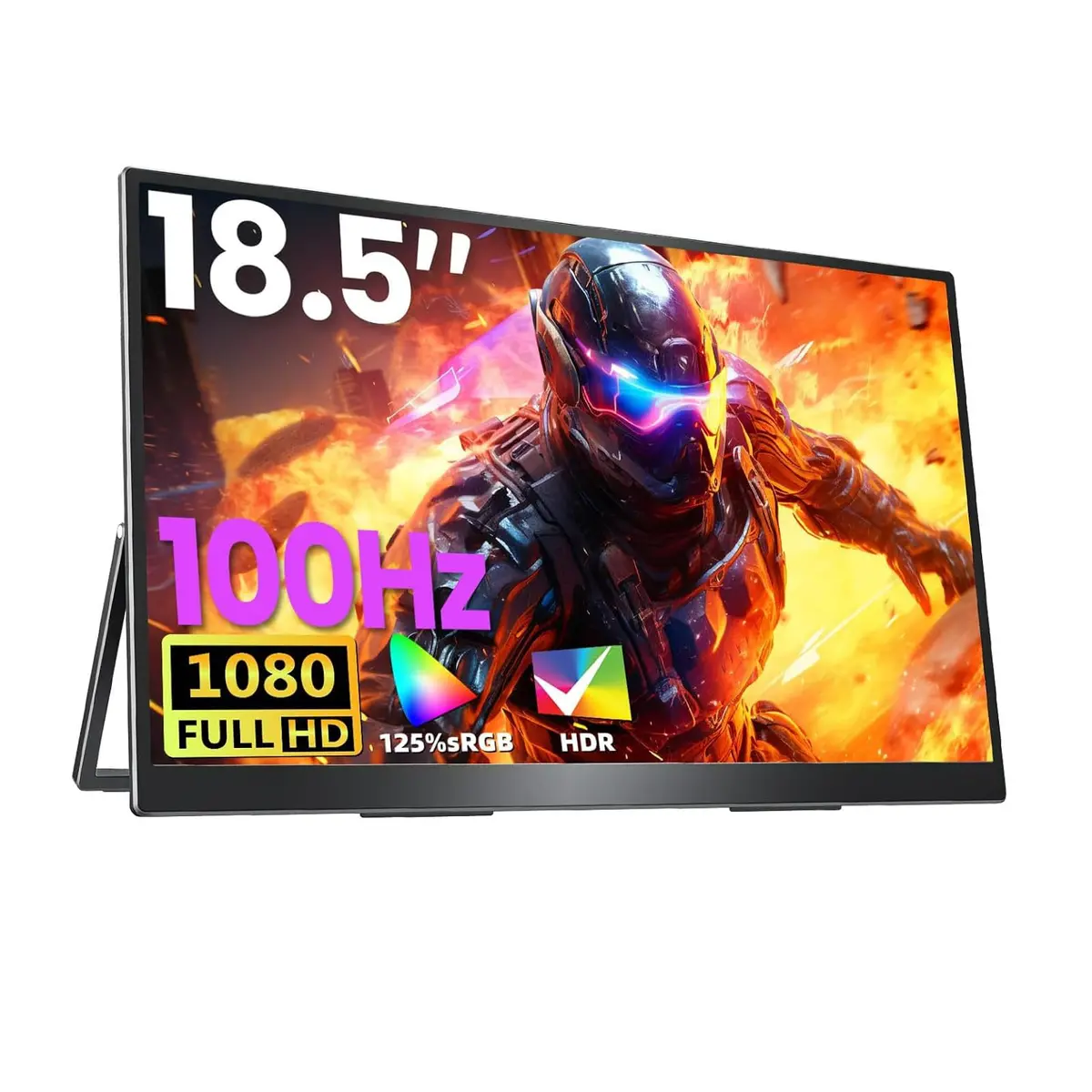 Bettdow Monitor Portatil 18,5'', FHD 1080P Monitor Portátil Conectado Com USB C Dupla/HDMI, IPS Extensor De Tela para Notebook com VESA, Plug and Play - 1