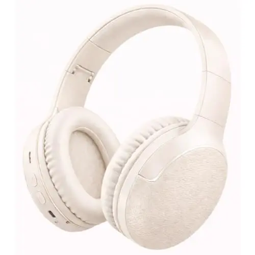 Fone de Ouvido Bluetooth 5.3 Headphone On-ear Sem Fio Fone Para Academia e Corridas, com Cancelamento de Ruído, Dobrável, com microfone Integrado Compatível com Android e iOS Premium (Bege) thumbnail 2