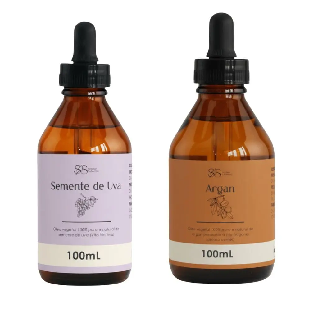 Kit Óleo de Semente de Uva + Argan Prensado à Frio 100mL