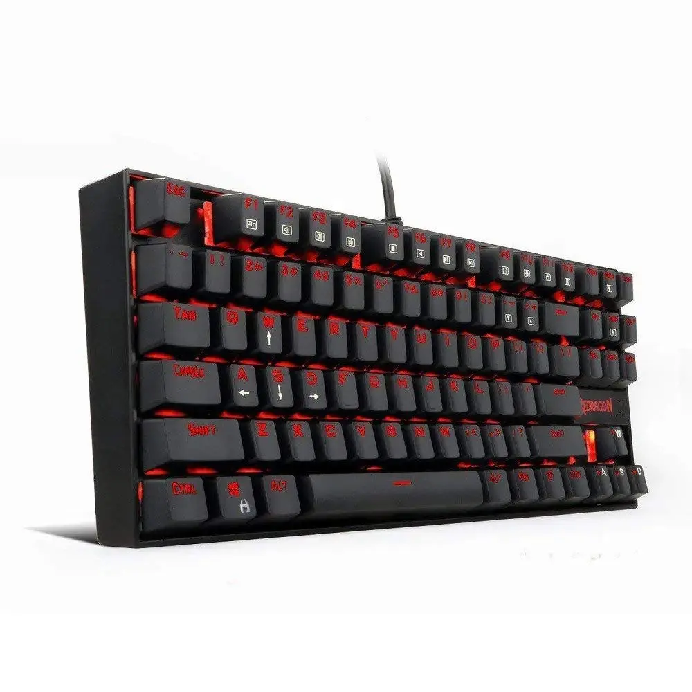 Redragon Teclado Mecânico Gamer Kumara ABNT2 LED Vermelho Single Color Switch Outemu Blue, UNICO, K552-2 PT-Blue - 1