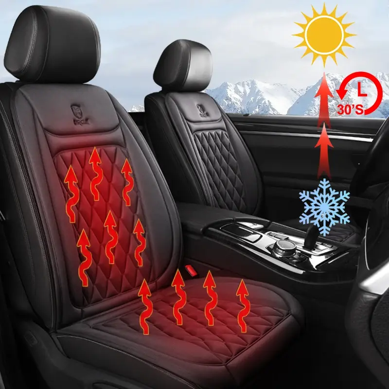 12-24v aquecido capa de assento de carro 30' rápido aquecedor de assento de carro pano/flanela aquecida protetor de assento de carro 25w capa de aquecimento de assento de carro - 1
