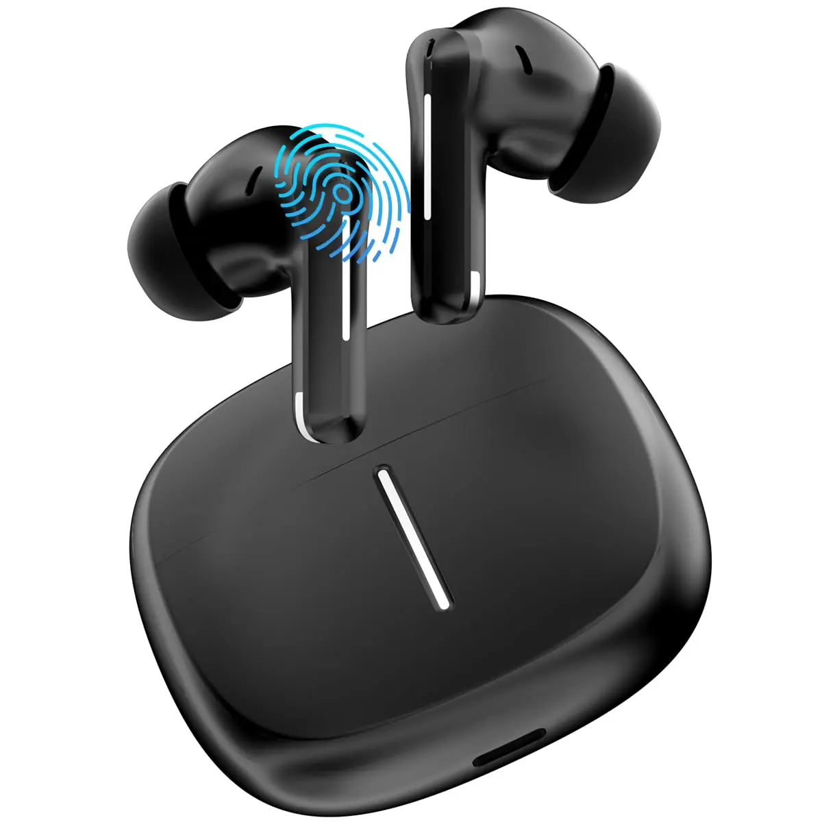 Fones de Ouvido Bluetooth 5.3 com ANC, 42H de Reprodução sem Fio, IPX5 à Prova d’Água, Graves Profundos, Controle Touch, Compatível com Android e iOS, Preto - 1