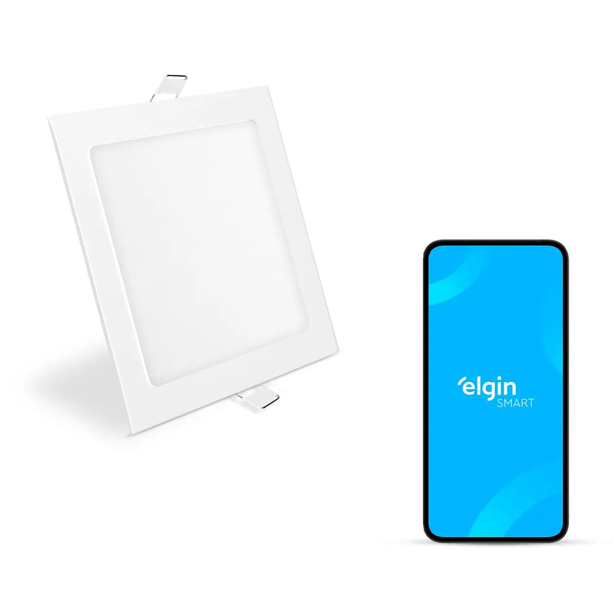 Painel de Embutir Quadrado Smart Elgin 18W Compatível com Alexa e Google Home Bivolt