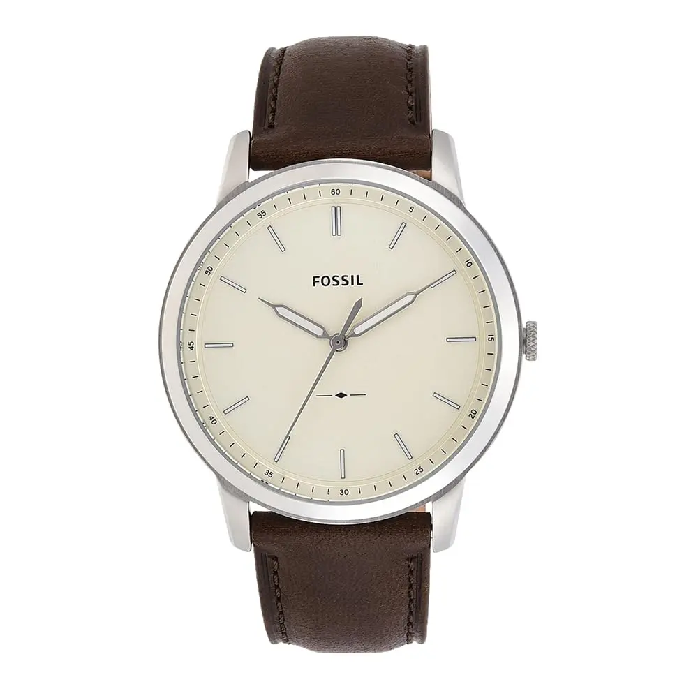 Relógio Masculino Fossil Minimalist, Quartzo, Aço Inoxidável, Três Ponteiros