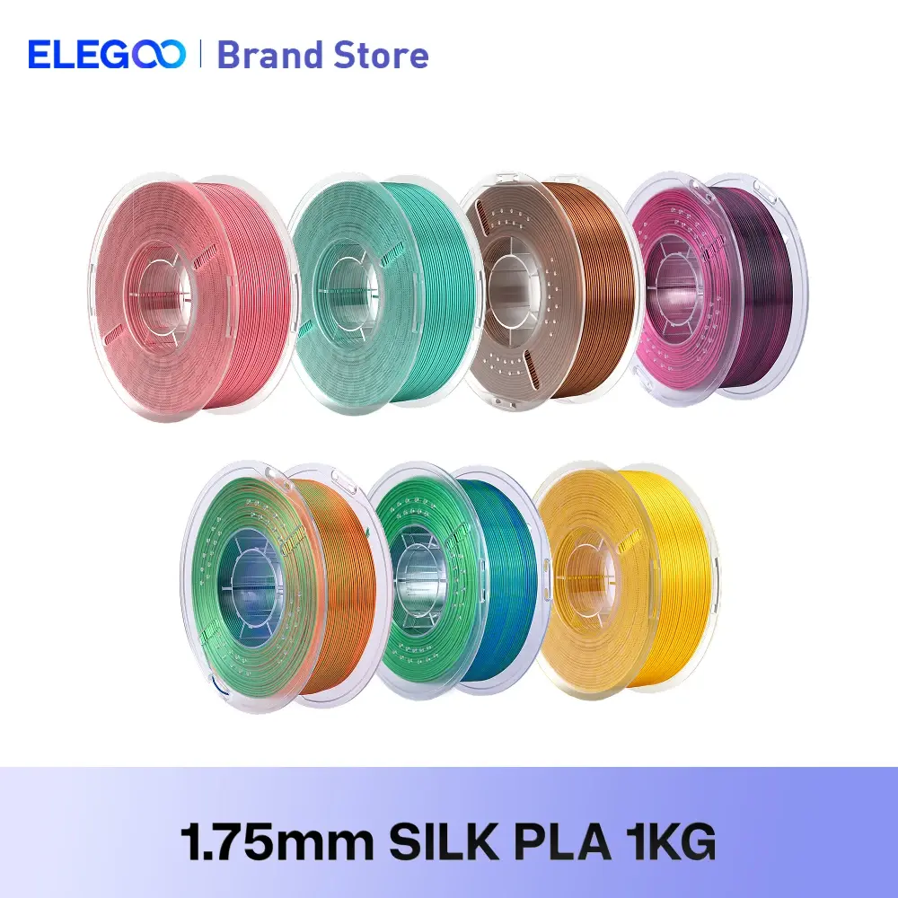 Filamento PLA de seda ELEGOO 1KG/2KG/4KG 1,75mm, filamento de impressora 3D - 1