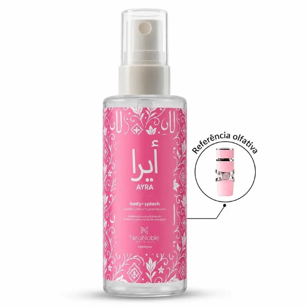 Body Splash Árabe Ayr 200ml- Fragrância Floral e Gourmand com notas de Orquídea e Tangerina