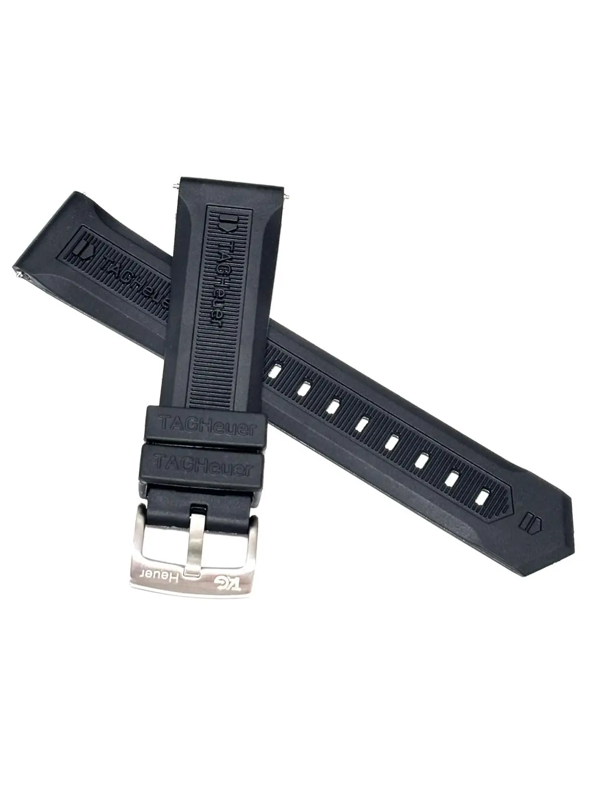 Tag Heuer Pulseira de Borracha 22mm para Relógios Formula 1 com Fivela em Aço Inox, Compatível com WAZ1112, WAH1010, WAH1011, CAH1014, CAZ1010