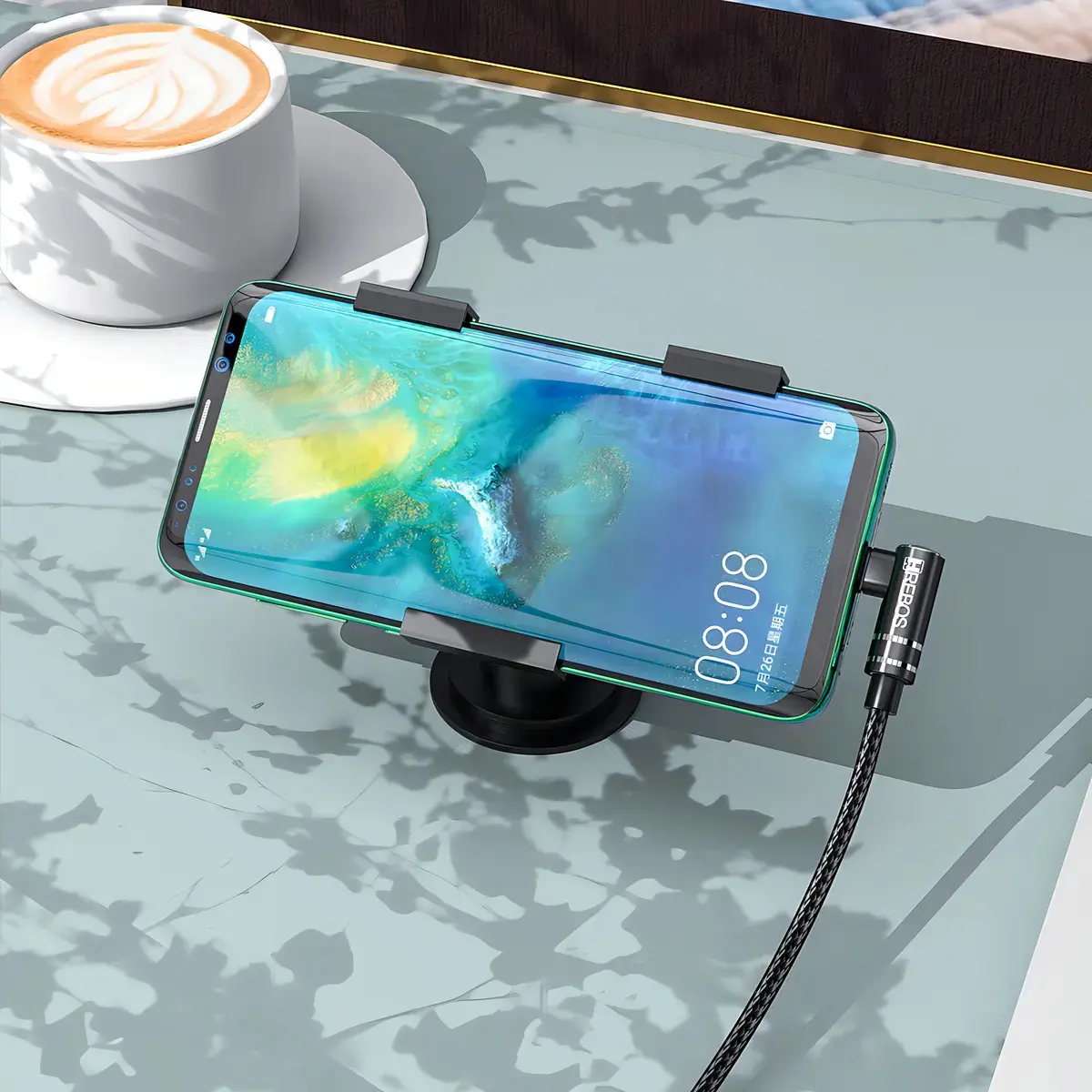 Cabo Tipo-C Para Usb-C Turbo 2 Metros 90° Gamer Hrebos Preto thumbnail 5