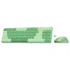 Kit Teclado e Mouse Mecânico Sem Fio Verde - 1