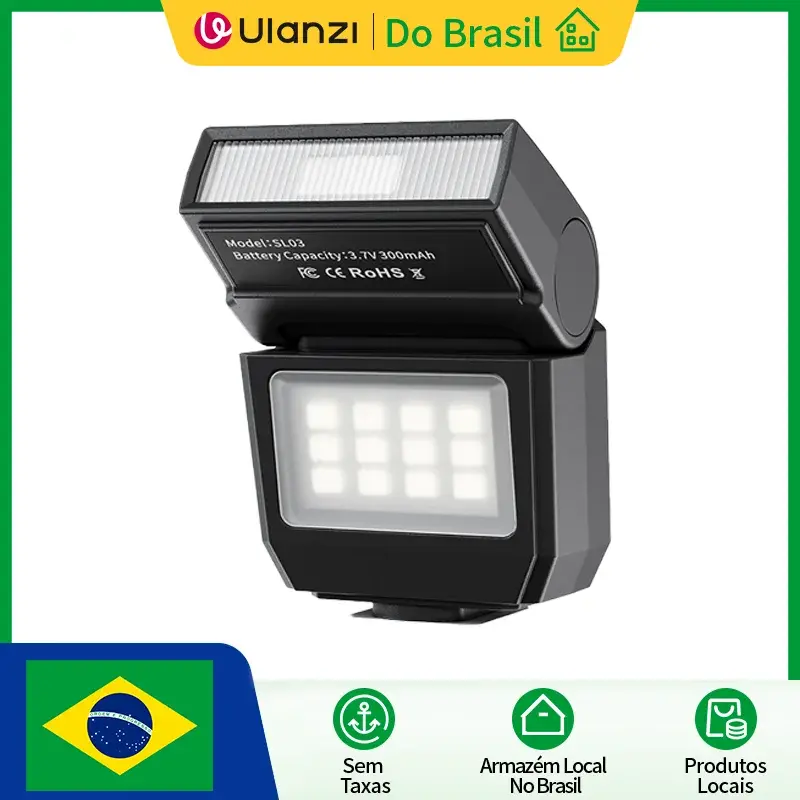 Ulanzi SL03 Mini Câmera Flash Speedlight Flash GN8 Luz de preenchimento ajustável para Canon Sony Nikon DSLR Câmera Fotografia ao ar livre - 1