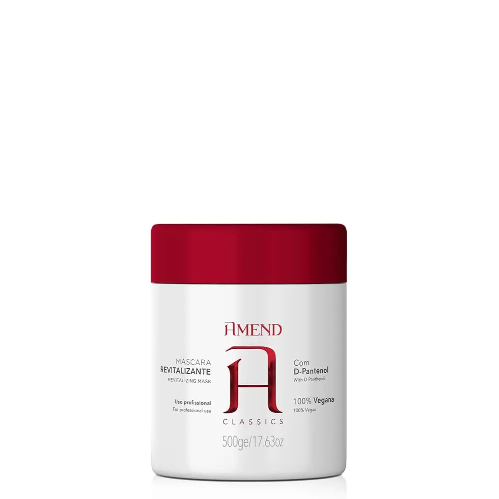Máscara Capilar Revitalizante Com D´pantenol Amend Tradicional, 500g, Hidrata E Fortalece A Fibra Capilar Danificada Por Químicas, Proporciona Maciez - 1