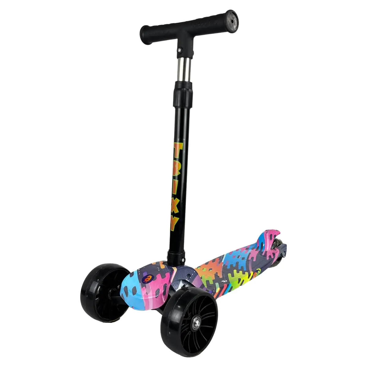 Patinete Infantil Dobrável 3 Rodas Luz Led Trixy Maxi Toys - 1