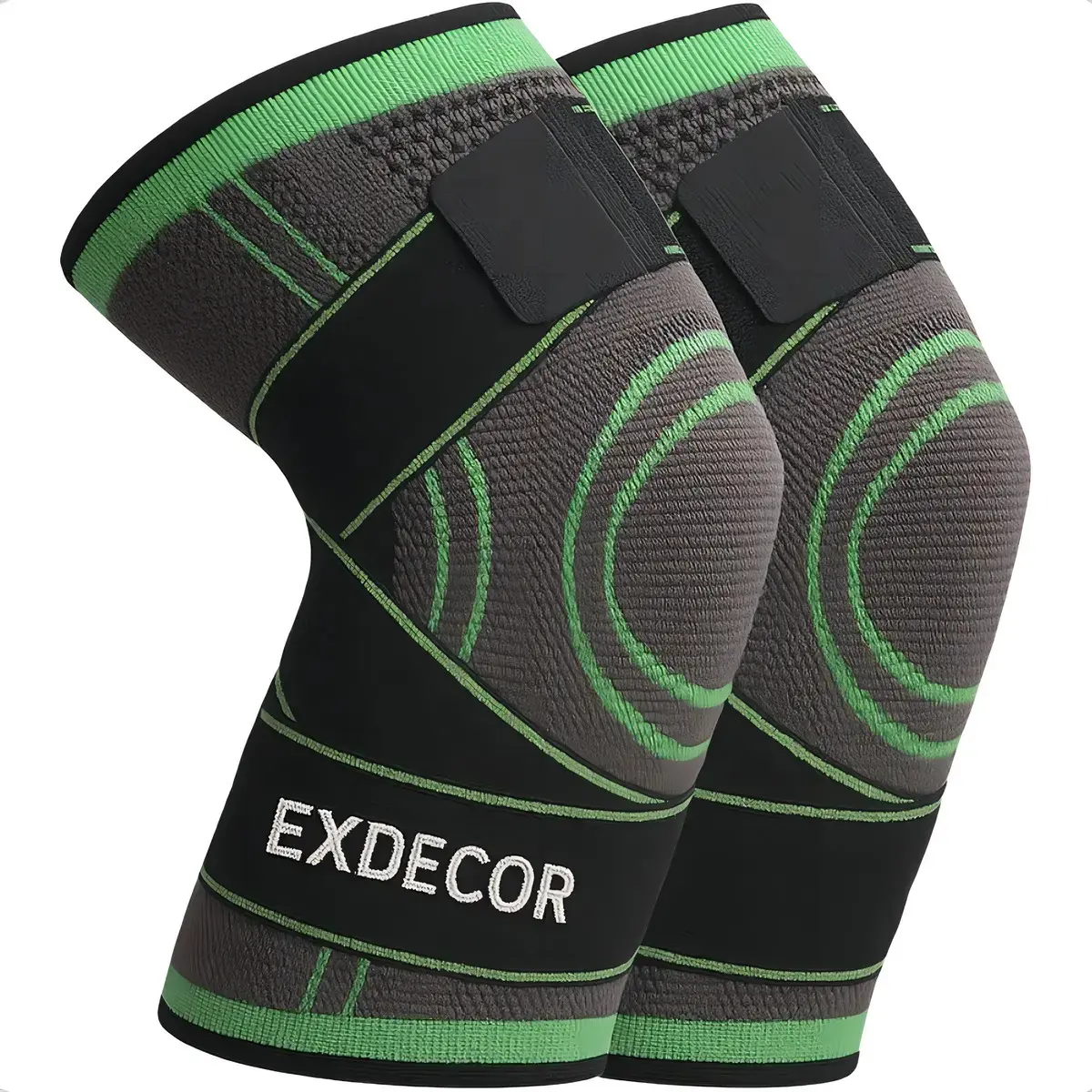 Par Joelheira Compressão Tensor Alívio Estabiliza Dores Joelho Lesão Ligamento Crossfit Ortopedica Meia Articulada Perna Marca Ex Decor