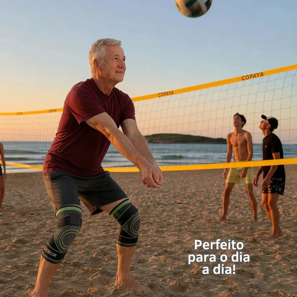 Par Joelheira Compressão Tensor Alívio Estabiliza Dores Joelho Lesão Ligamento Crossfit Ortopedica Meia Articulada Perna Marca Ex Decor thumbnail 9