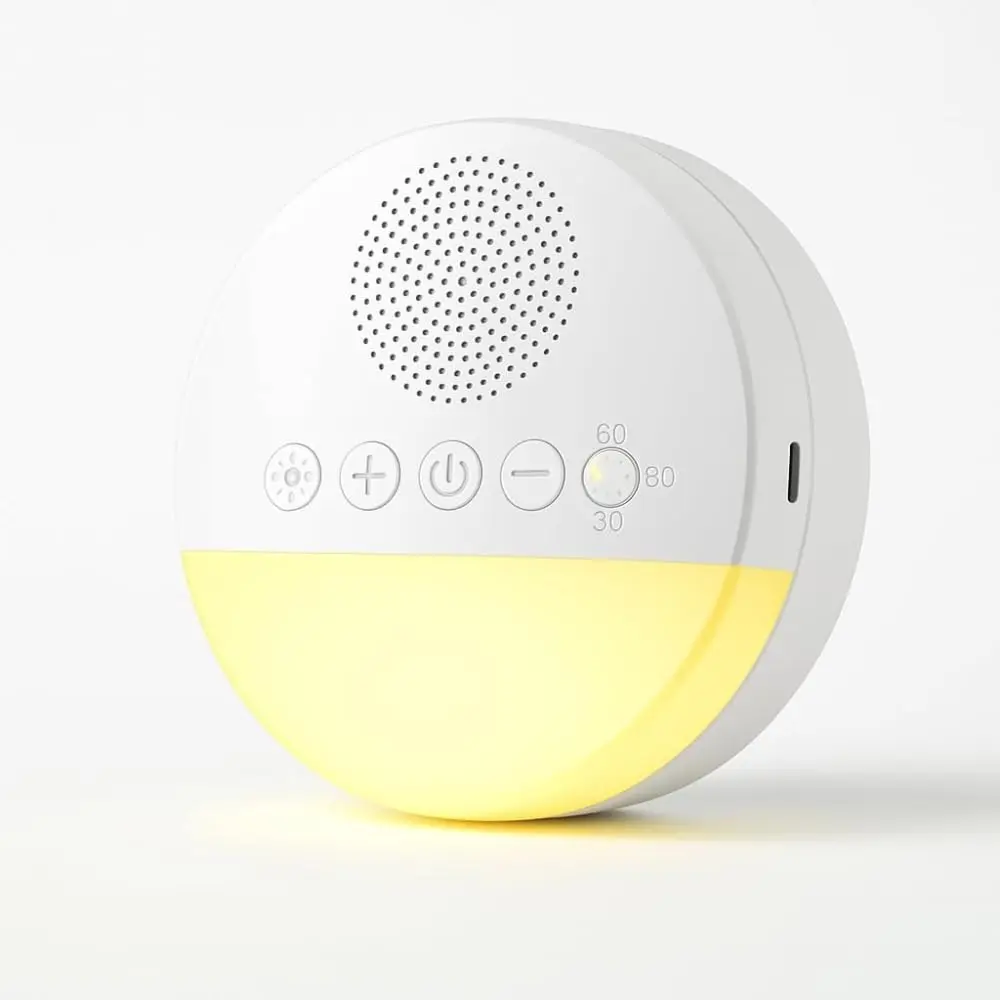 Aparelho de Som com Ruído Branco 20 Sons Relaxantes Luz Noturna USB-C | 6 sons relaxantes, luz suave e temporizador para noites mais tranquilas