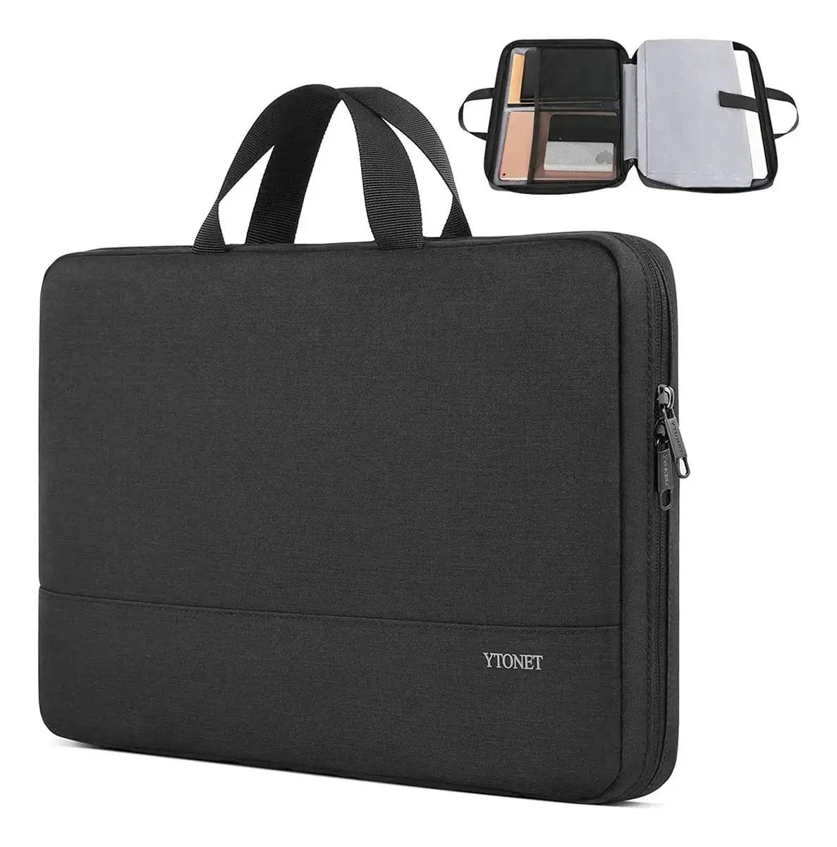 Maletas Para Notebook Bolsa Notebook Para 15.6 Polegadas Capa Protetora Para Notebook, Perfeita Para Negócios E Viagens Masculina E Feminina Ytonet 1025 Preta Preto