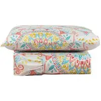 Kit Cobre Leito Laila Solteiro Micropercal 400 Fios Colcha Com Babado Estampado 2 Peças Mandala 3 - 1