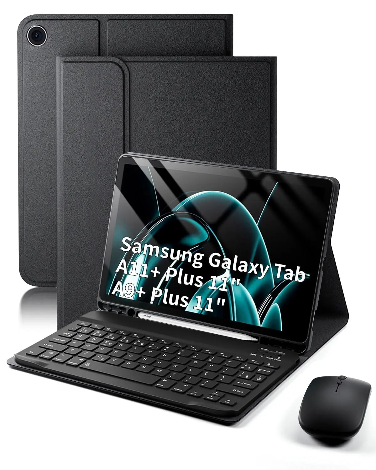 Capa com Teclado para Samsung Galaxy Tab A11+ Plus / A9+ Plus 11 Polegadas | Teclado Bluetooth destacável, Mouse, Função de Despertar Automático - 1