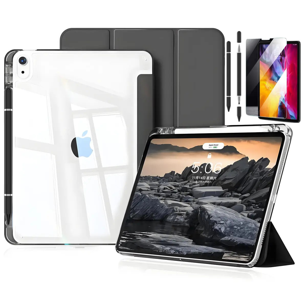 Capa para iPad (A16) 11ª Geração 11" 2025 e iPad 10ª Geração 10,9" 2022,Caneta Stylus Absorvente, Despertar/Suspender Automático