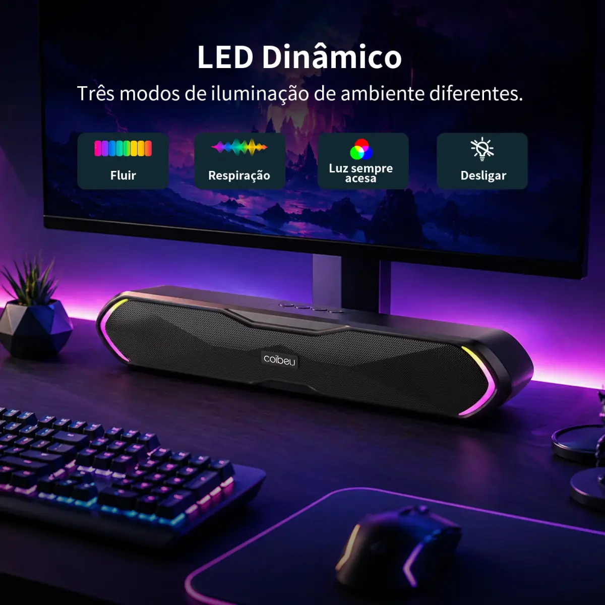 Caixa de som, Caixa som Bluetooth, Caixa de som Bluetooth Portátil, Caixa de som Para Pc, Soundbar, Caixa de som Bluetooth