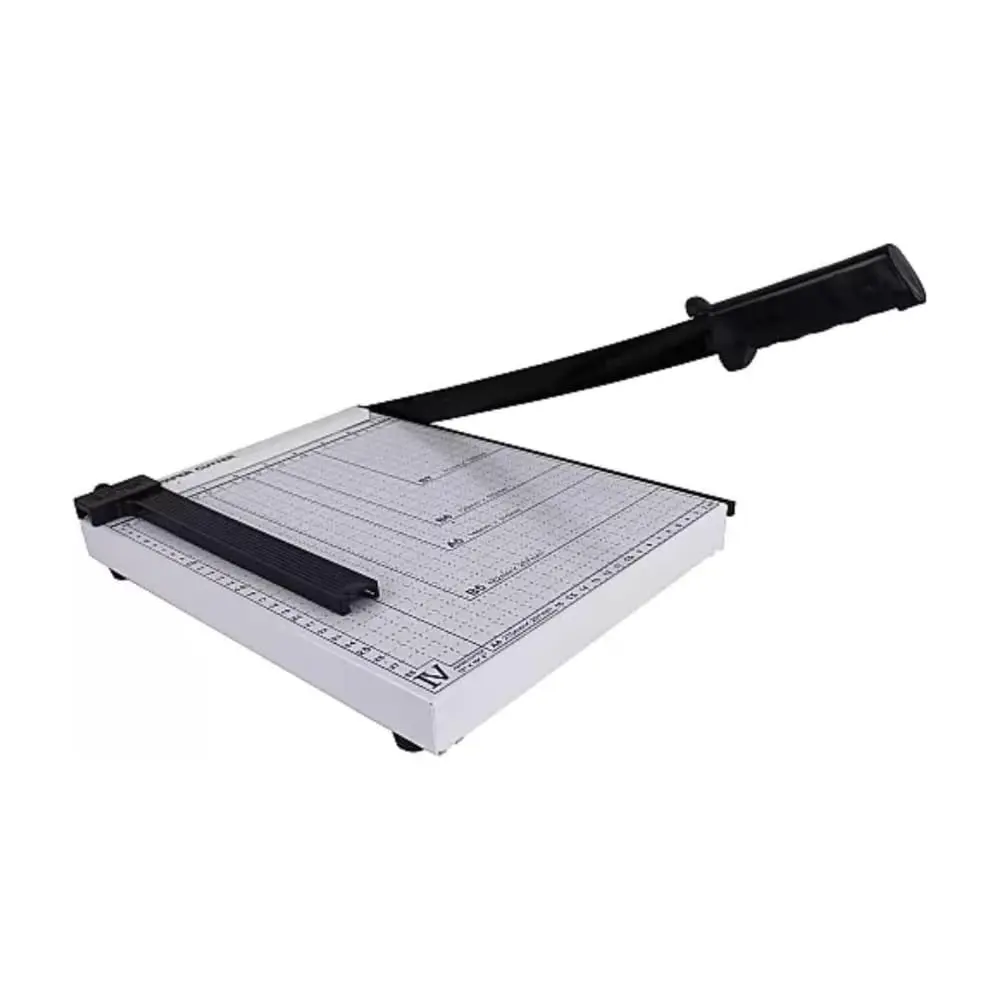 Guilhotina Cortador de Papel com Base de Aço Reforçada, Trava de Segurança e Medidas Reguláveis – Corte de Até 10 Folhas, Ideal para Escolas, Escritórios, Artesanato e Home Office premium DUPIN