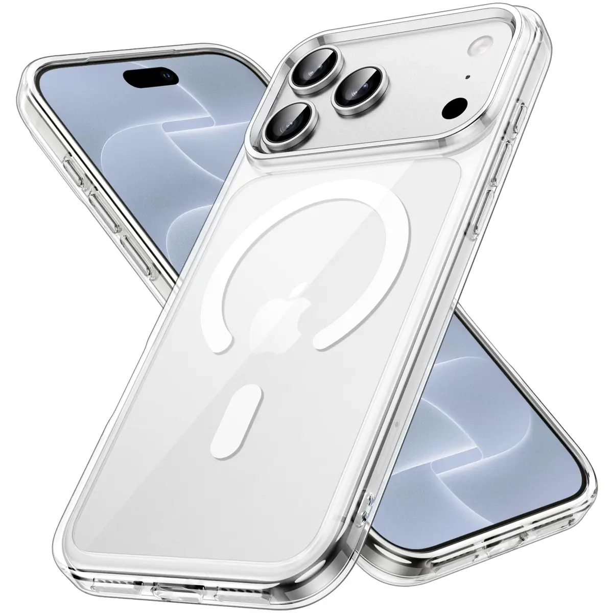 JETech Capa Magnética para iPhone 18 Pro Max, Claro | Compatível com MagSafe, Anti-Amarelamento, Proteção À Prova de Choque, Resistente a Riscos, Traseira Transparente