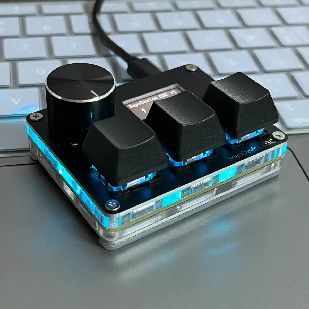 Pink SayoDevice OSU O3C Rápido Gatilho Hall Switches Wooting Vermelho Magnético Switches Teclado Com Botão Tela Copiar Colar Shotcut
