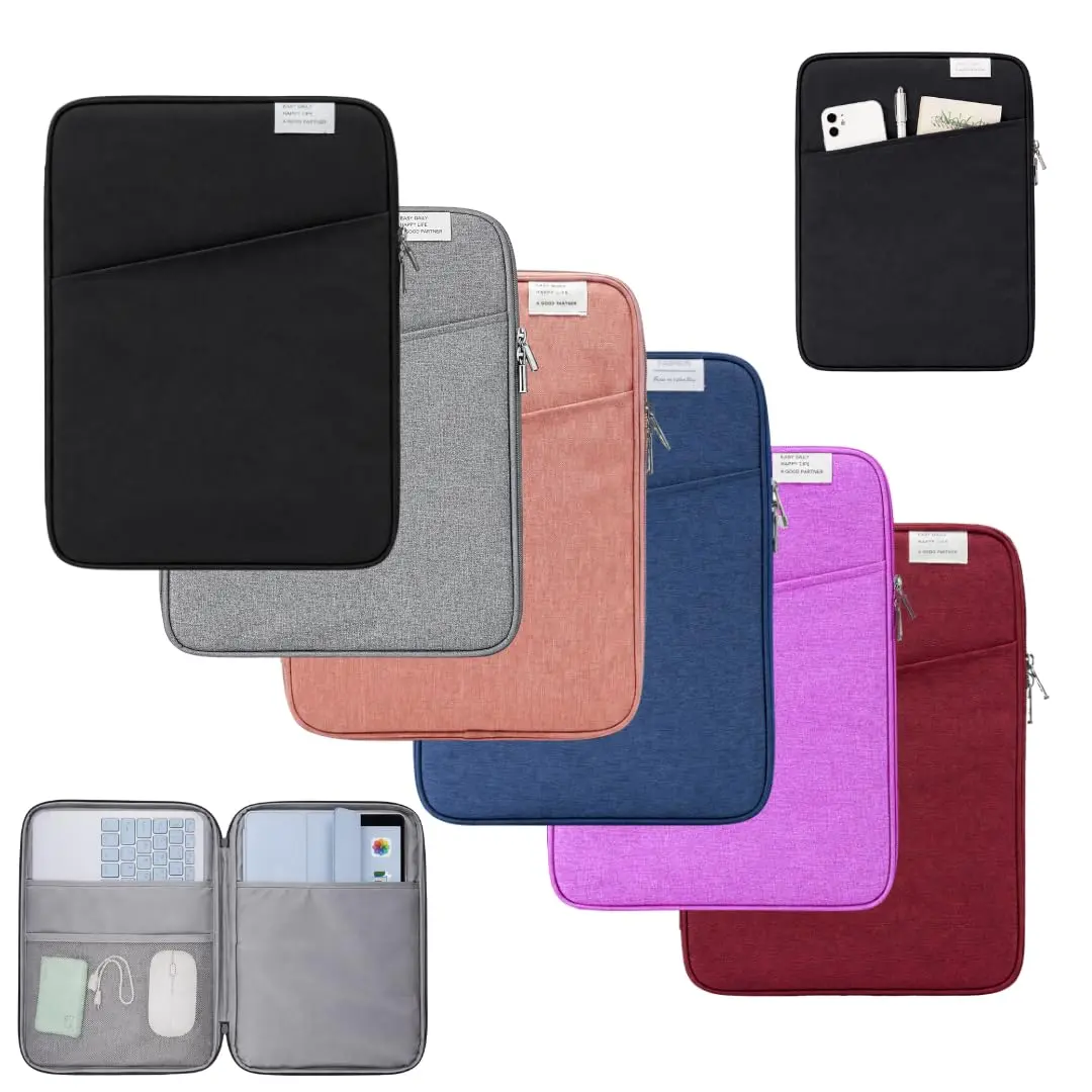 Pasta para Notebook até 15,6" com Zíper e Compartimentos | Rosa Claro | Capa slim, leve e resistente para notebook, celular e tablet. Ideal para trabalho, faculdade, viagens e transporte diário.