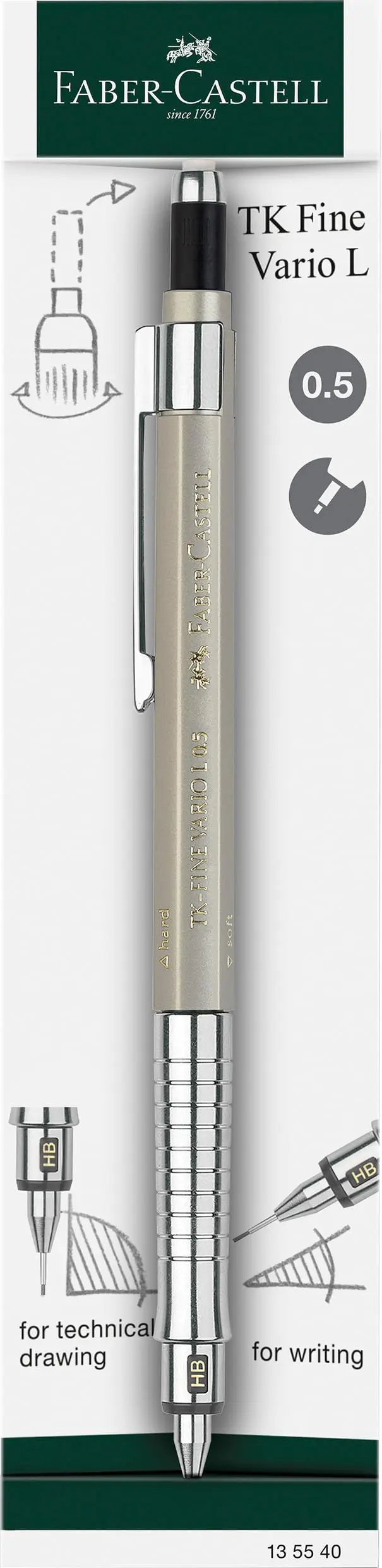 A&G Lapiseira 0.5mm, TK-Fine Vario, 135540, Faber-Castell
