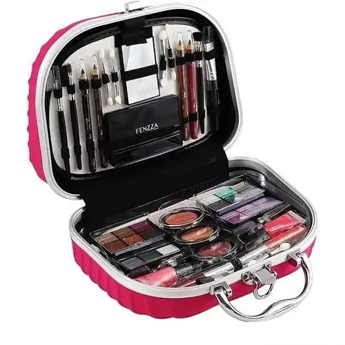 Maleta de Maquiagem Profissional FENZZA FZ60005 Rosa - Kit Completo, Ideal para Iniciantes e Presente, Ótimo Custo-Benefício - 1