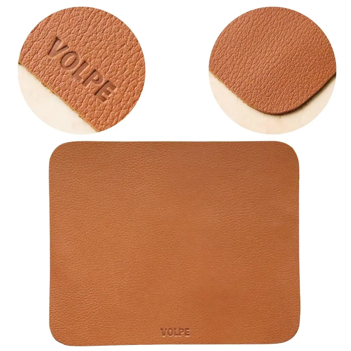 Mouse Pad Mousepad Couro Legítimo (Caramelo)